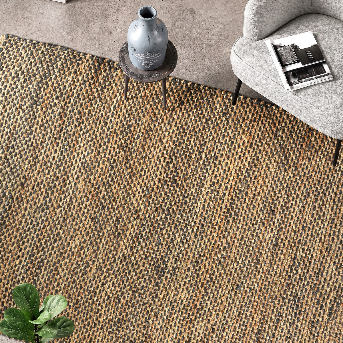 Salem Rug - Oak Brown / Dusky Tan / Charcoal [JUTE]