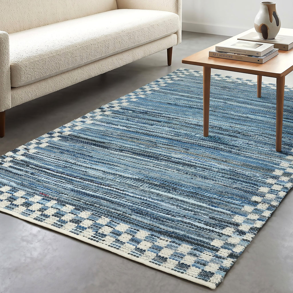 Shannon Rug (Reversible) - American Denim / Silver / Quill Gray [DENIM+COTTON]