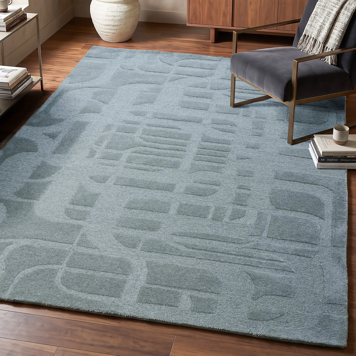 Safira Rug -  Cool Grey [INDIAN BLEND WOOL]