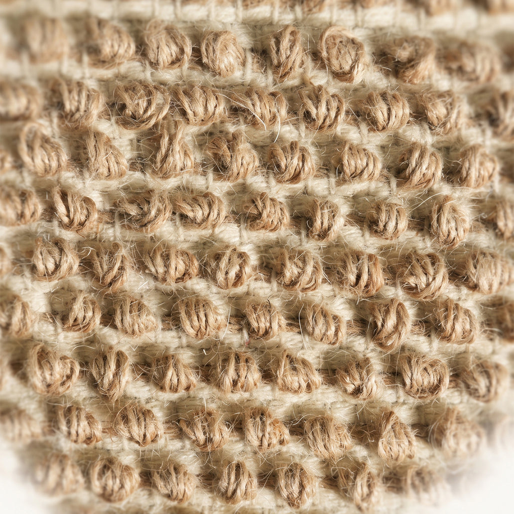 Cypress Pouf - Smooth Beige / Beautiful Cream [ WOOL+JUTE+COTTON]