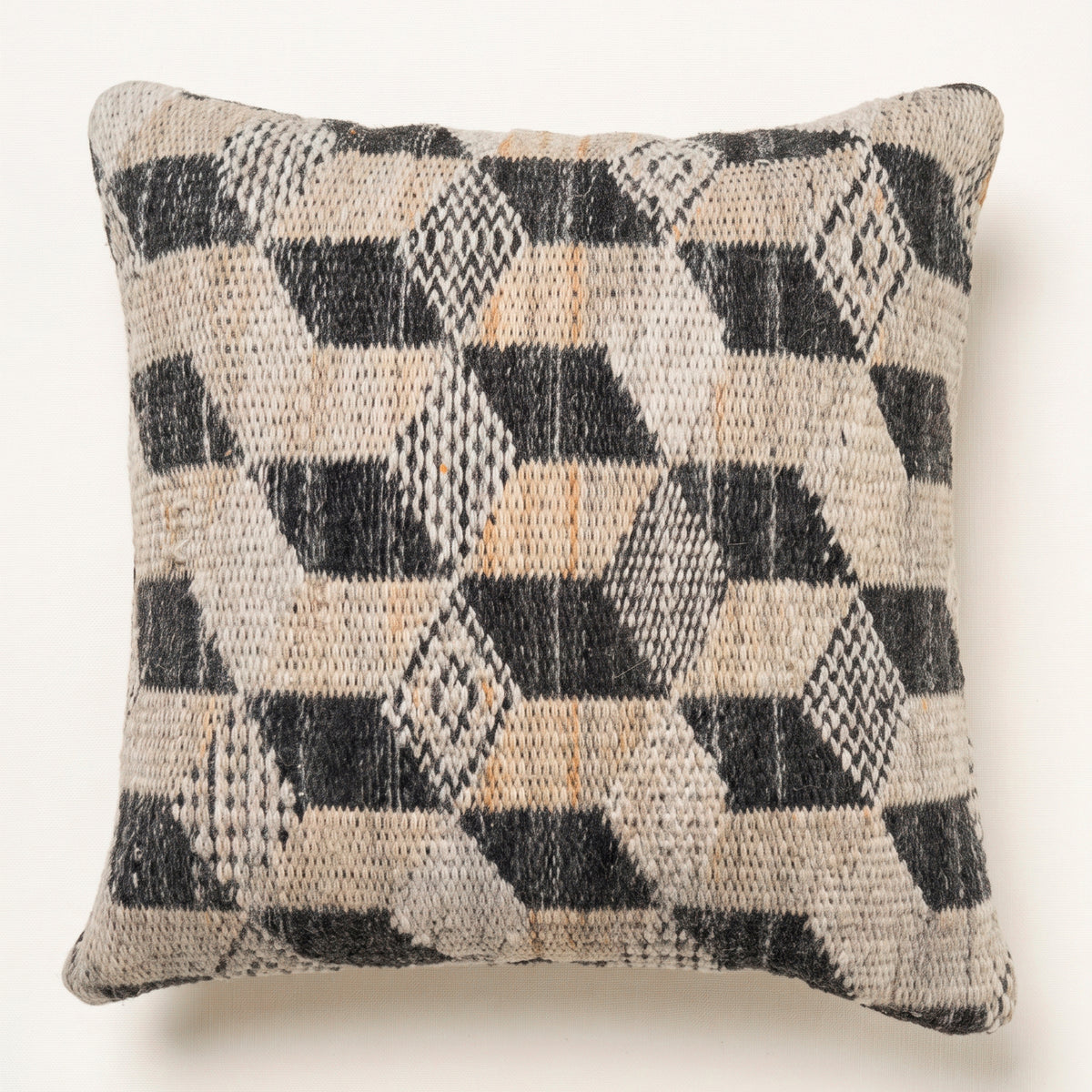 Aspen Cushion - Vintage Charcoal / Worn White  [PET YARN]