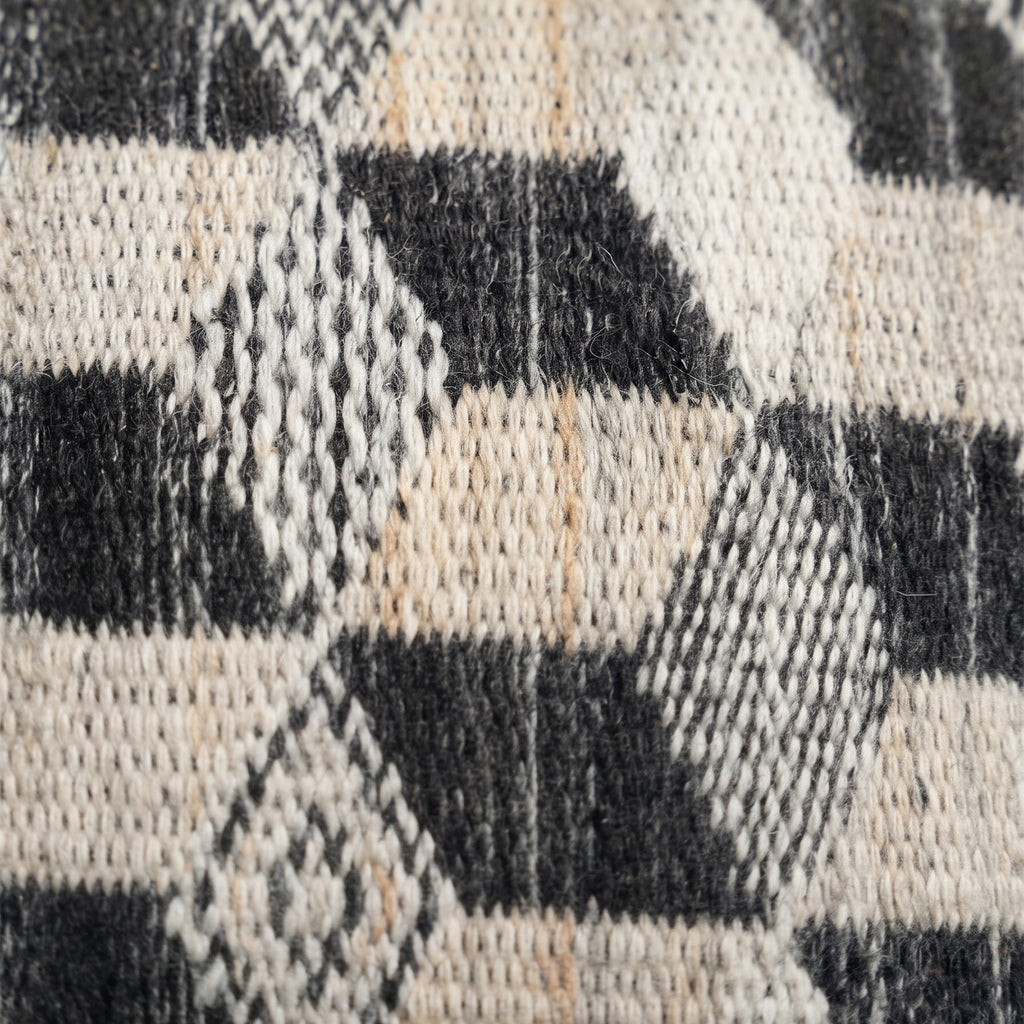 Aspen Cushion - Vintage Charcoal / Worn White  [PET YARN]