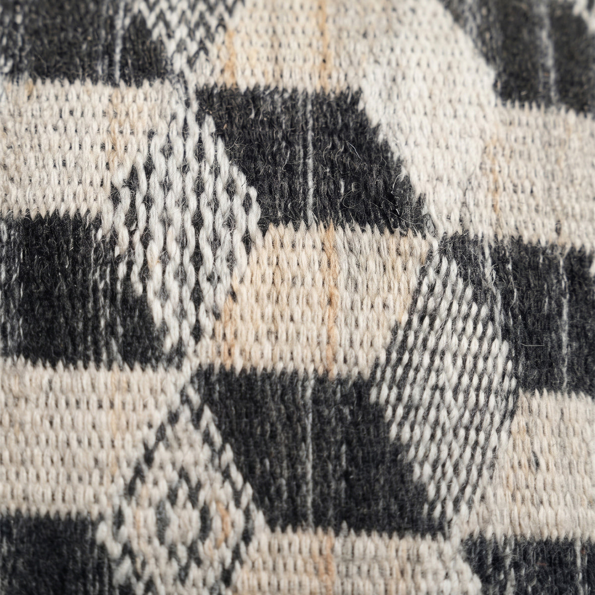 Aspen Cushion - Vintage Charcoal / Worn White  [PET YARN]