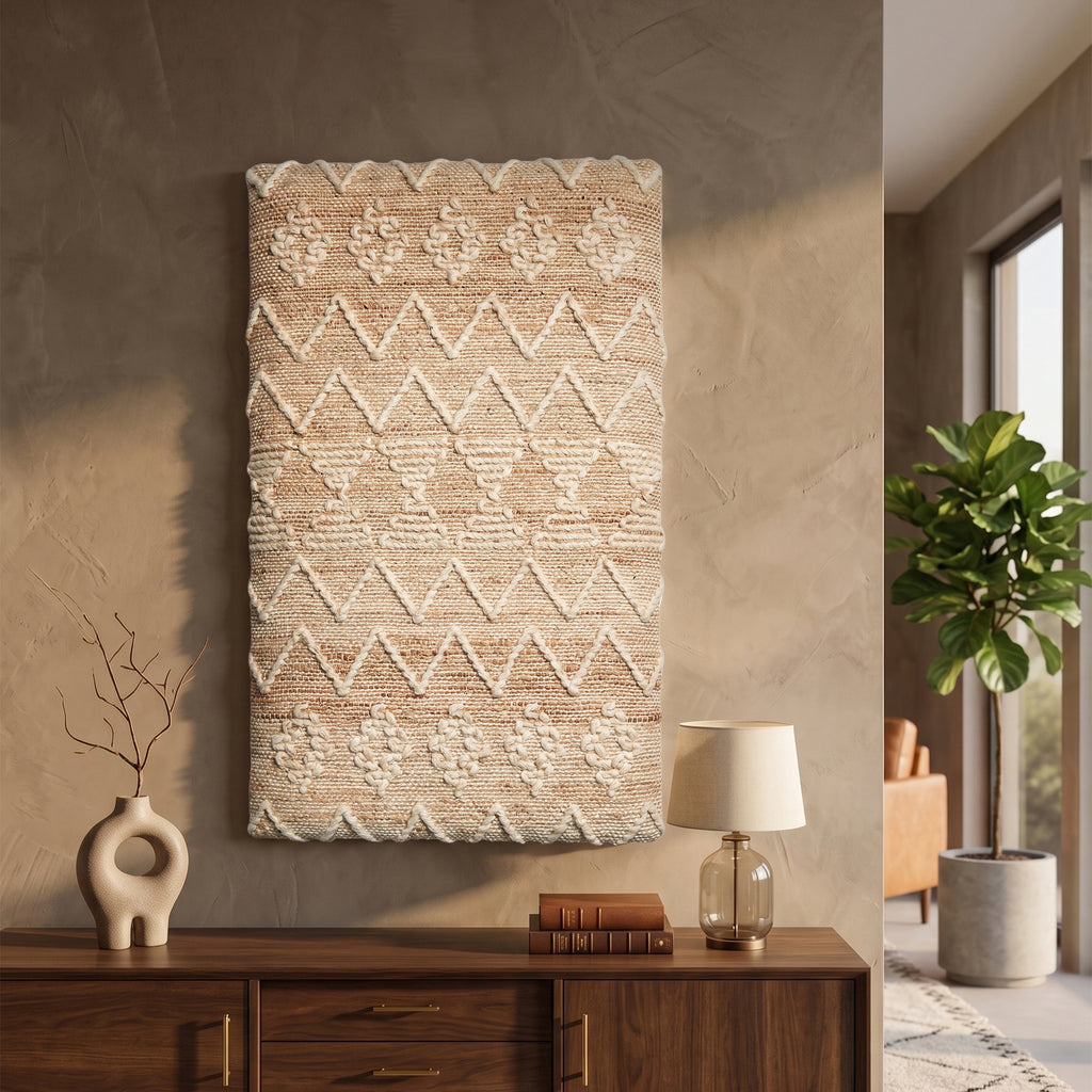 Opulence Wall Art  - Desert Tan / Warm Ivory [WOOL+JUTE]