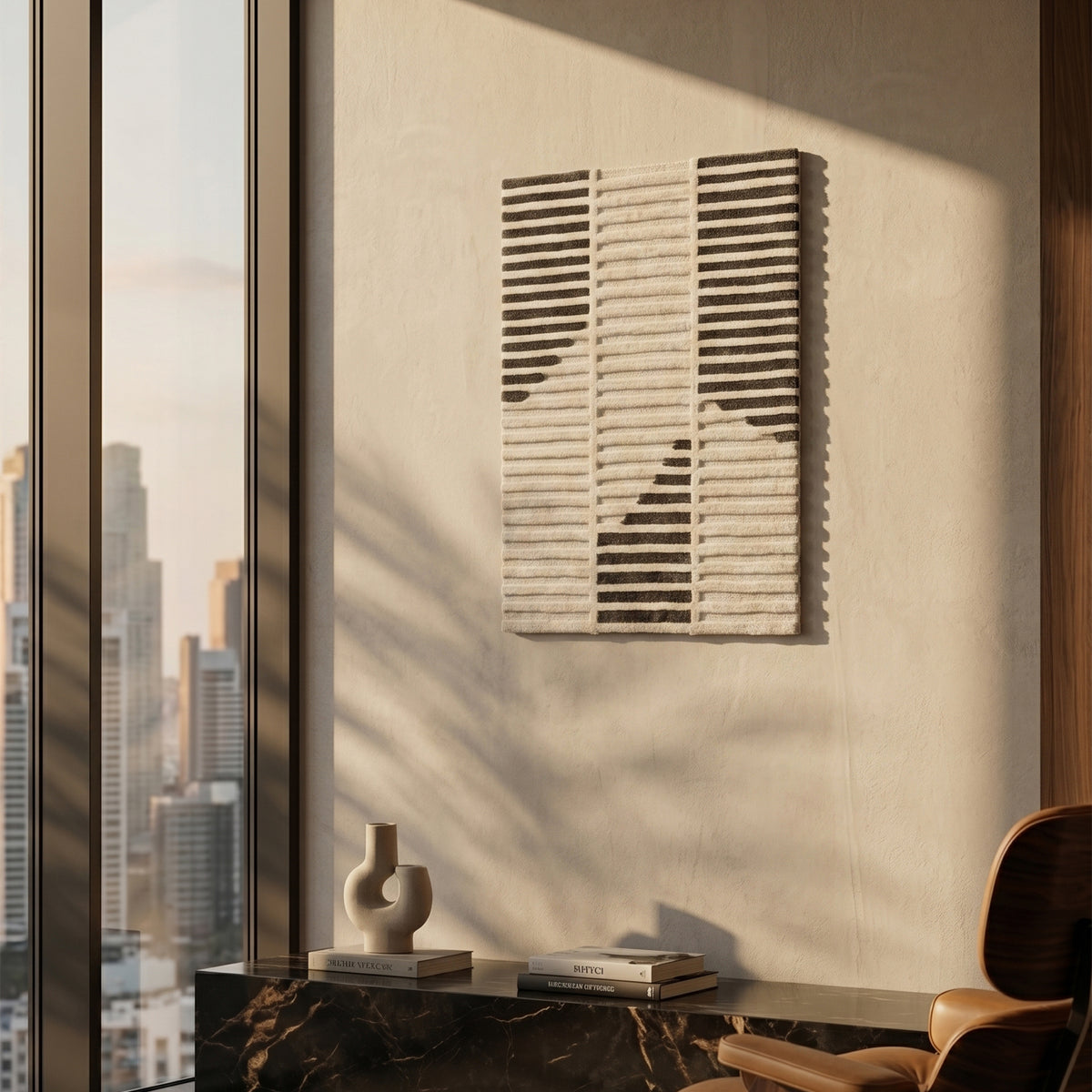 Atria Wall Art - Taupe / Pearl Bush [WOOL]