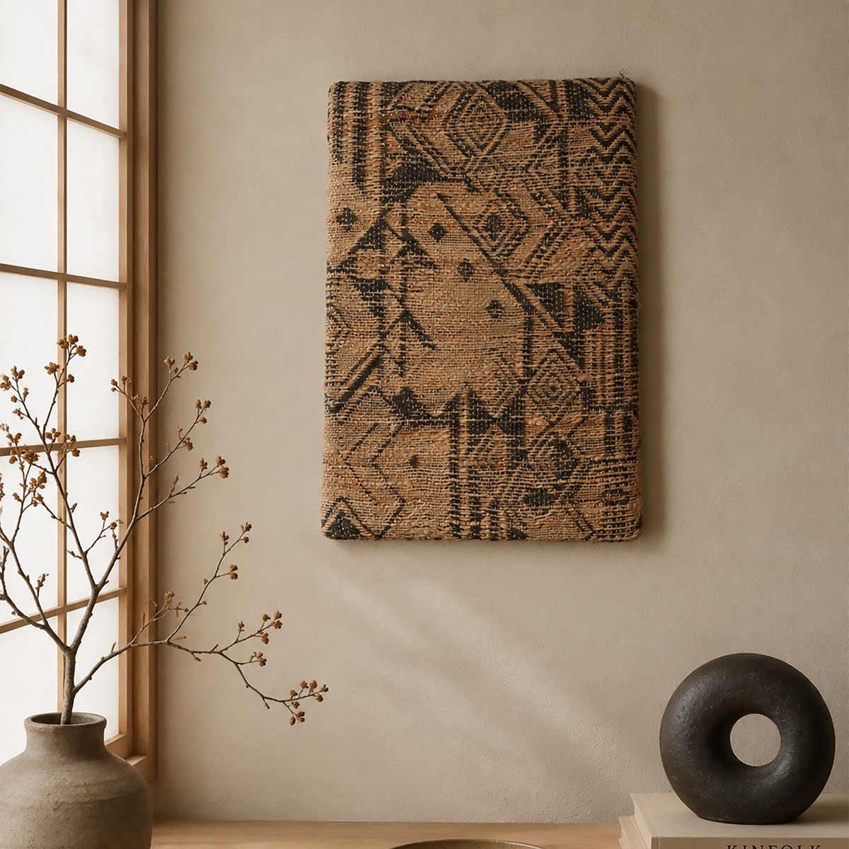 Aziza Wall Art - Sand Dune / Petite Orchid [JUTE]