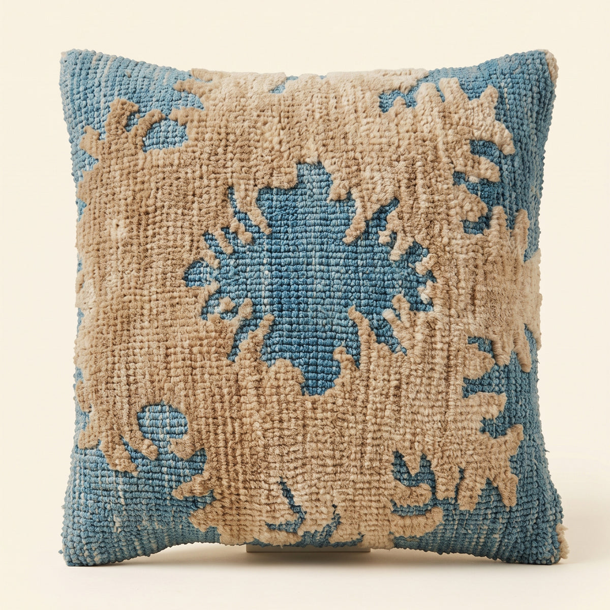 Perry Cushion - Smalt Blue / Beige Dune  [WOOL]