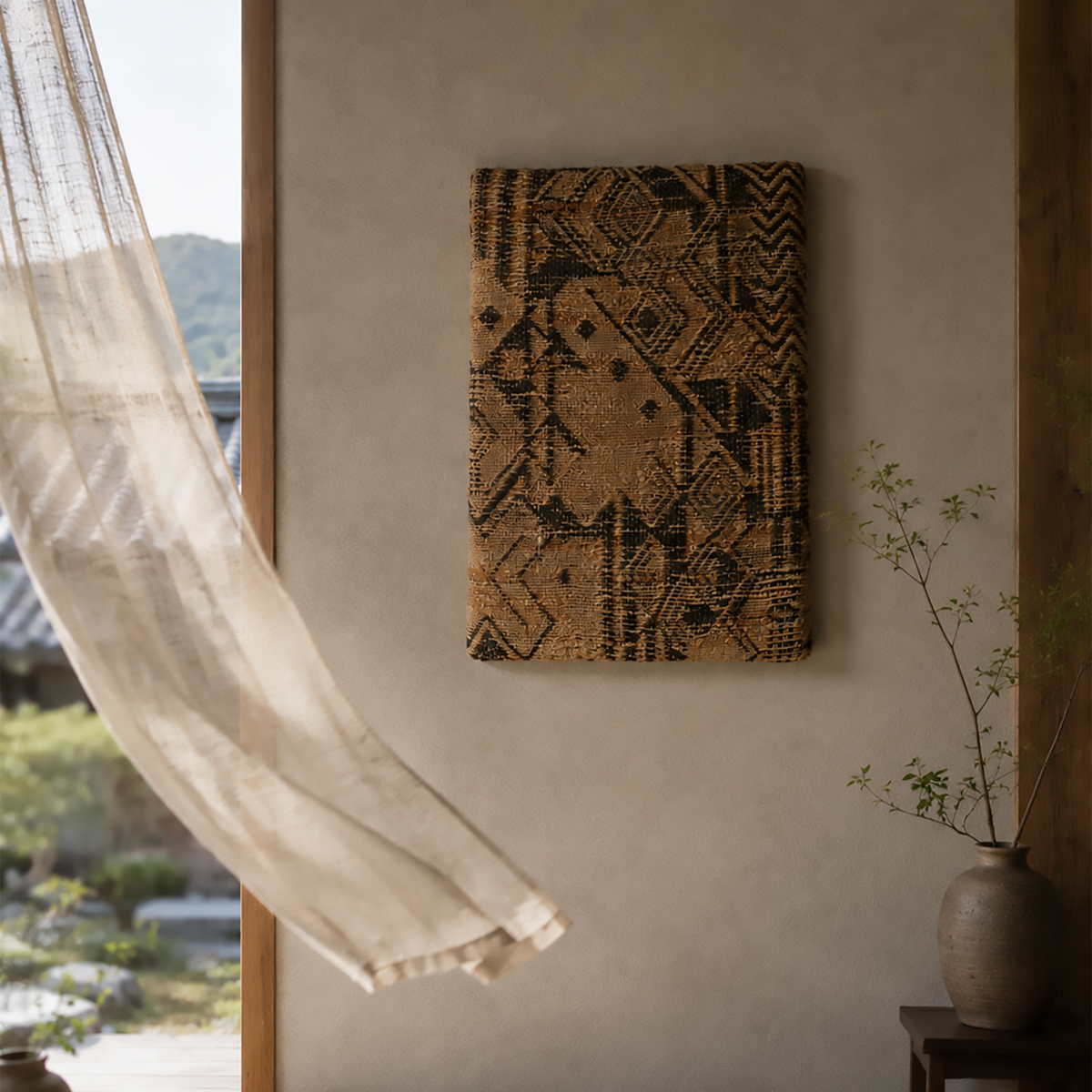 Aziza Wall Art - Sand Dune / Petite Orchid [JUTE]