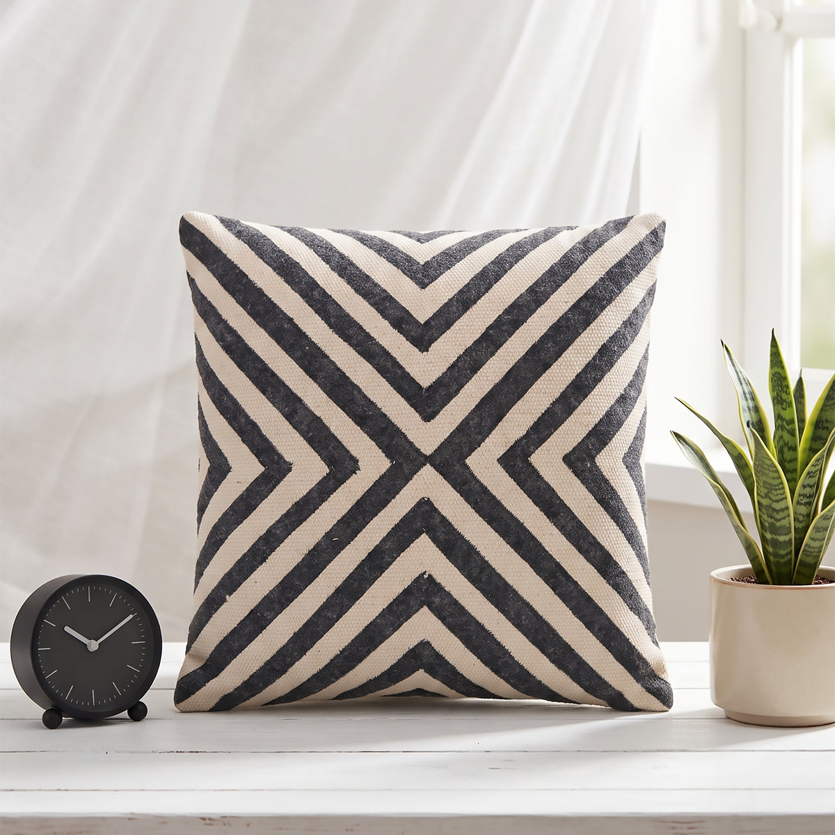 Orchard Cushion - Dark Graphite / Beige Glory [COTTON]