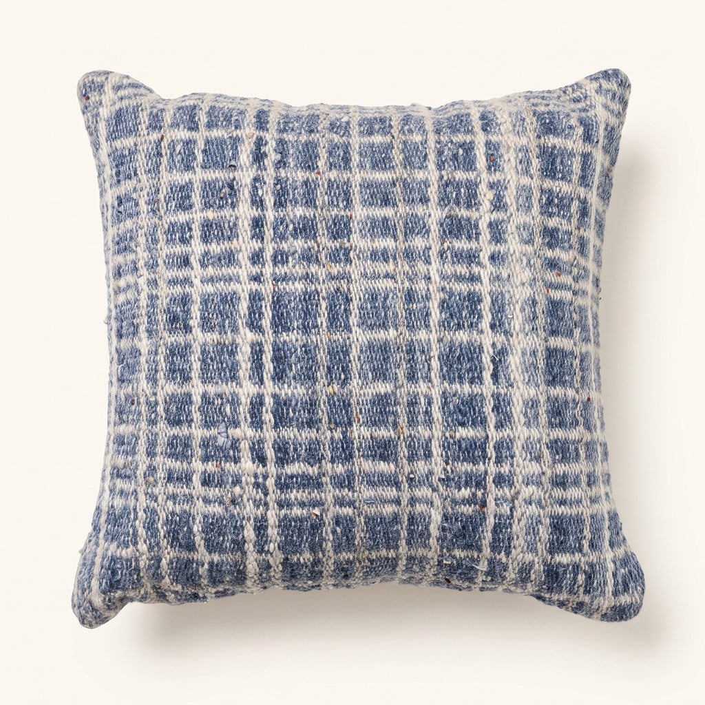 Chelsea Cushion - Dusty Navy / Gentle Taupe [PET YARN ]