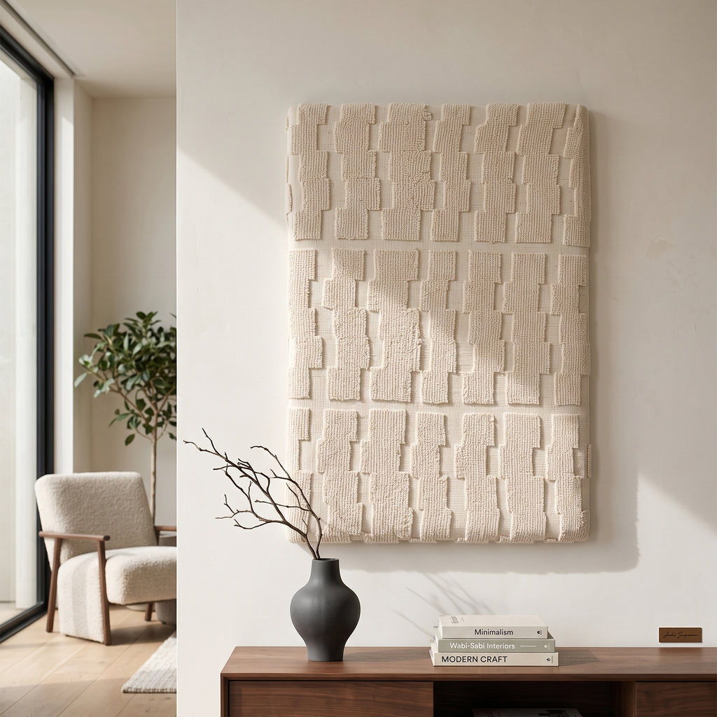 Mosaic Wall Art  - Bone Cream [WOOL]