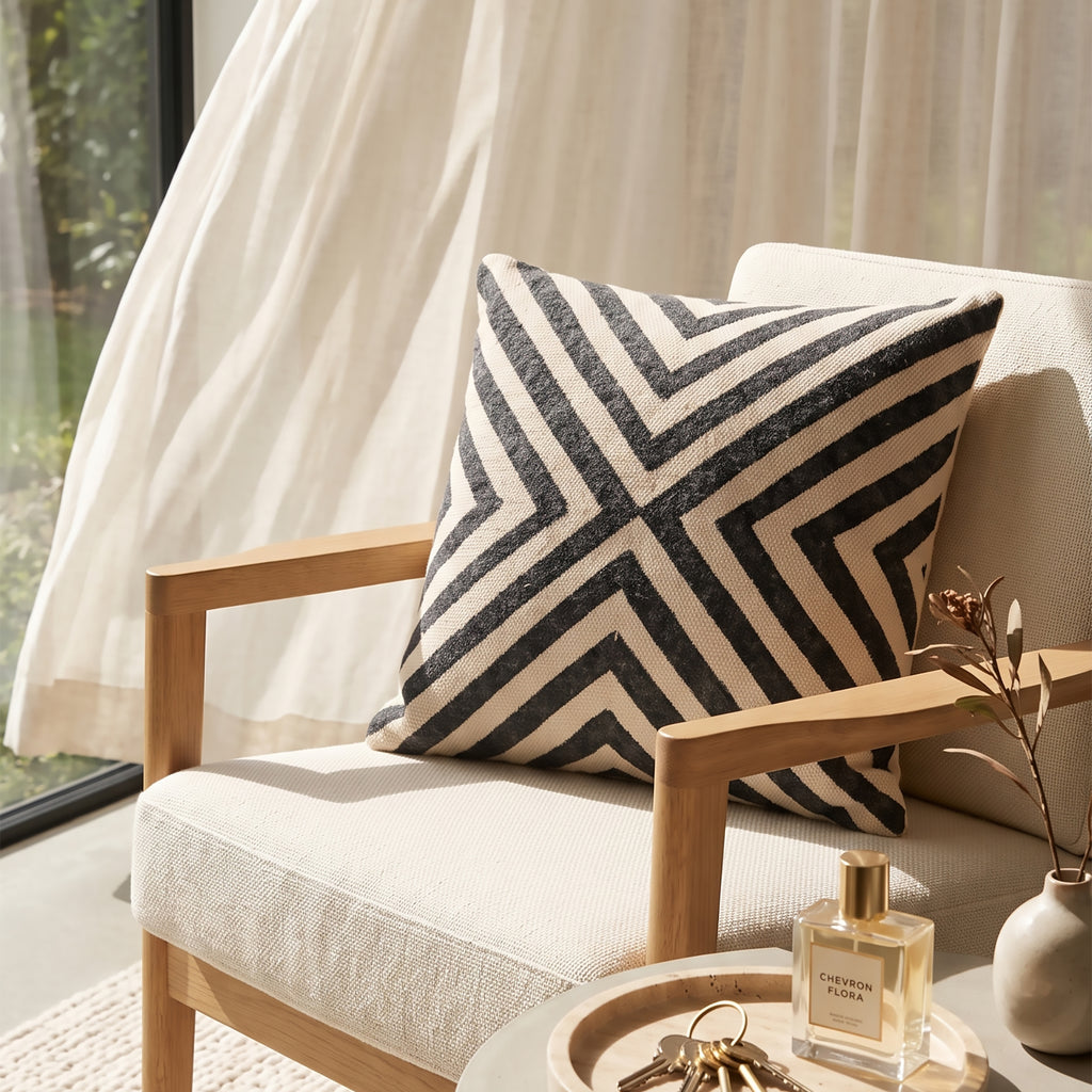 Orchard Cushion - Dark Graphite / Beige Glory [COTTON]