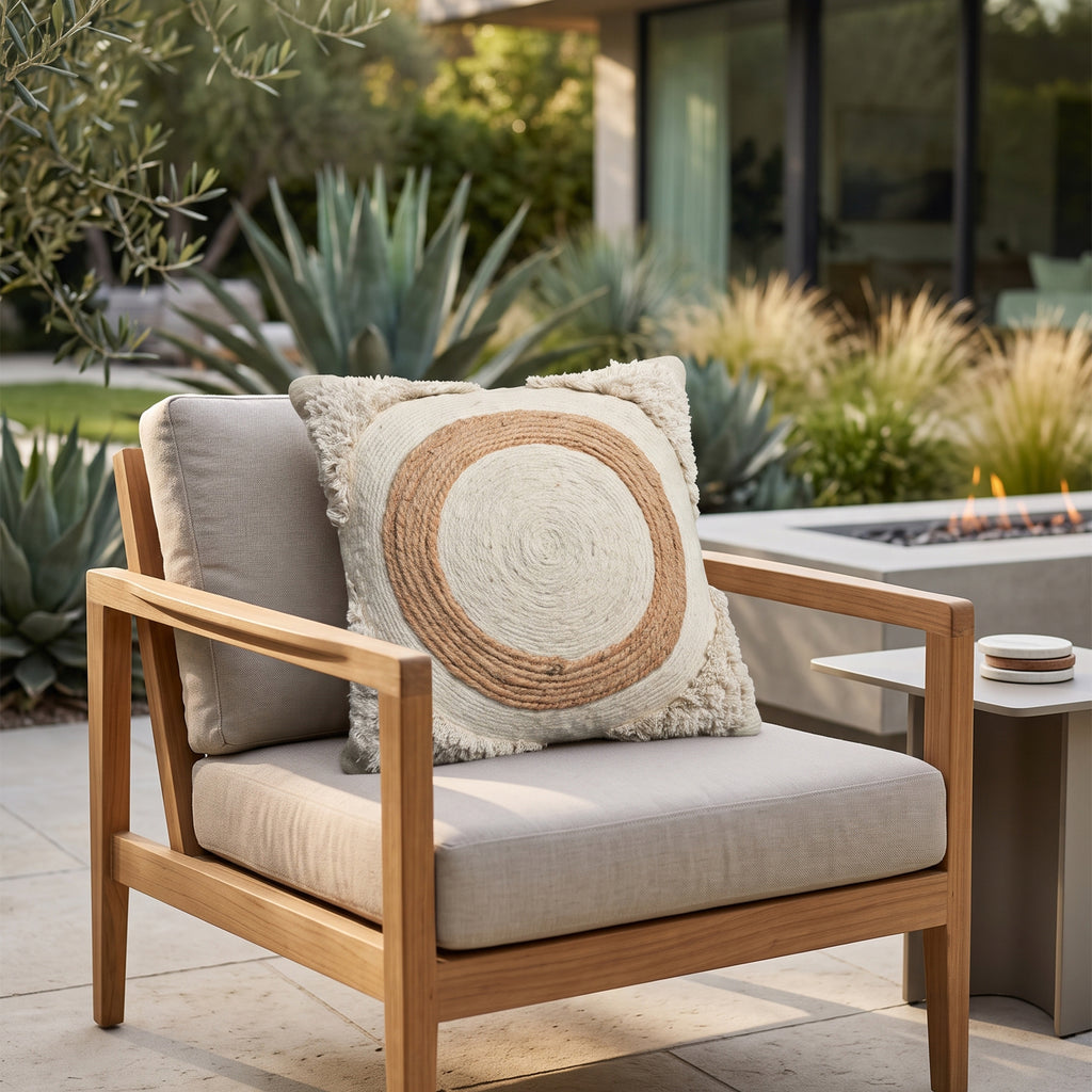 Maple Cushion - Cottage White / Charming Beige [COTTON+JUTE]