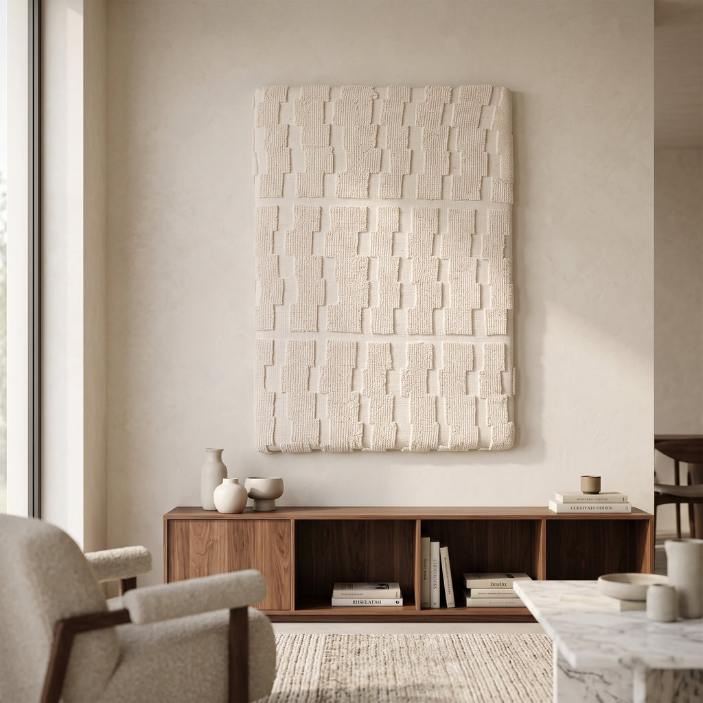 Mosaic Wall Art  - Bone Cream [WOOL]