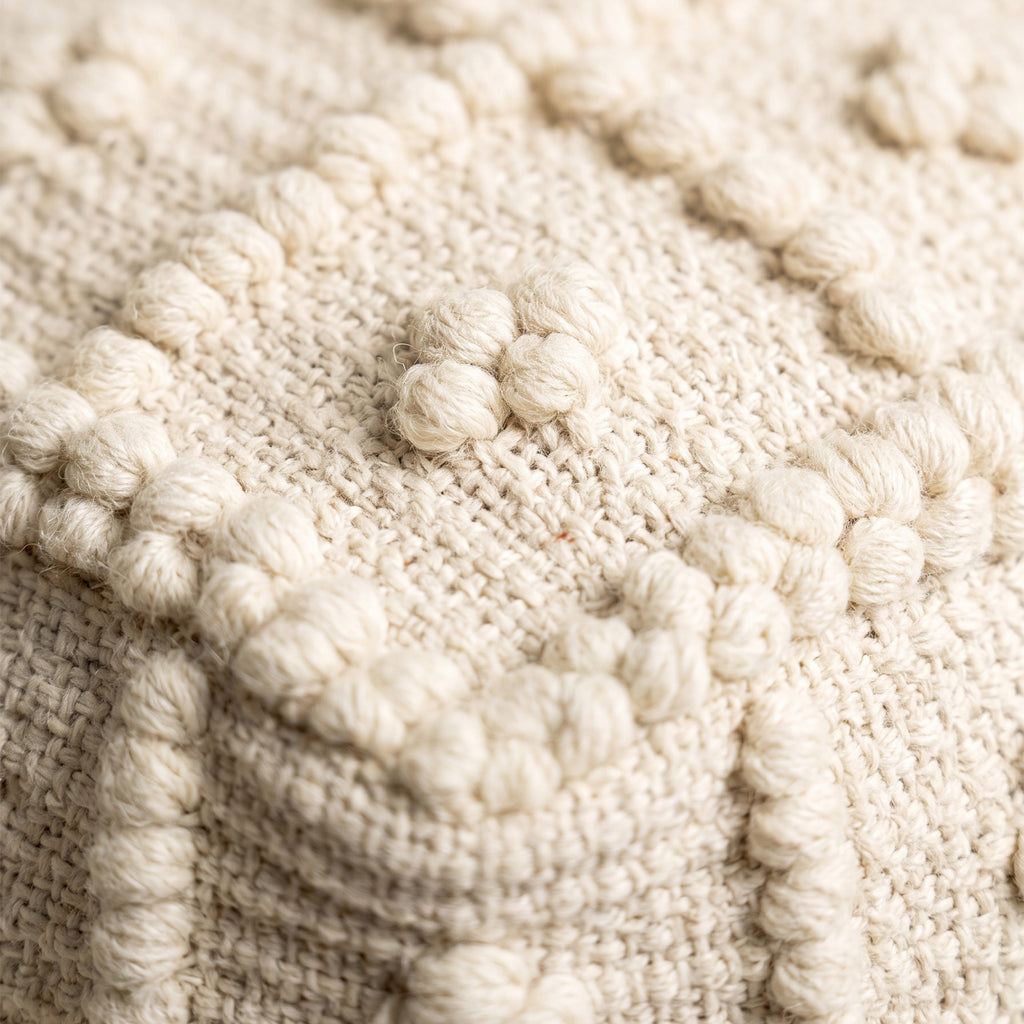 Sierra Pouf - Ivory [WOOL+COTTON]