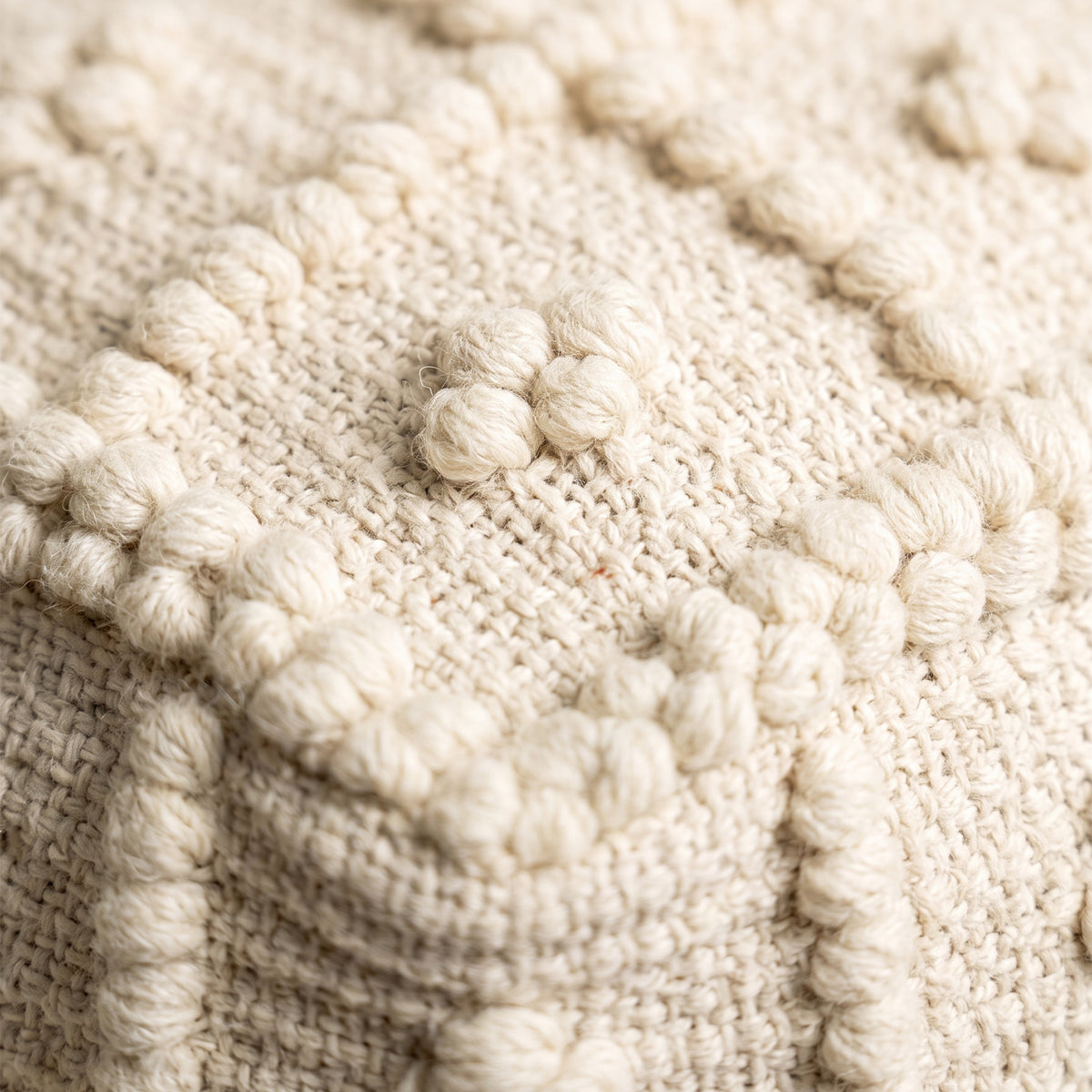 Sierra Pouf - Ivory [WOOL+COTTON]
