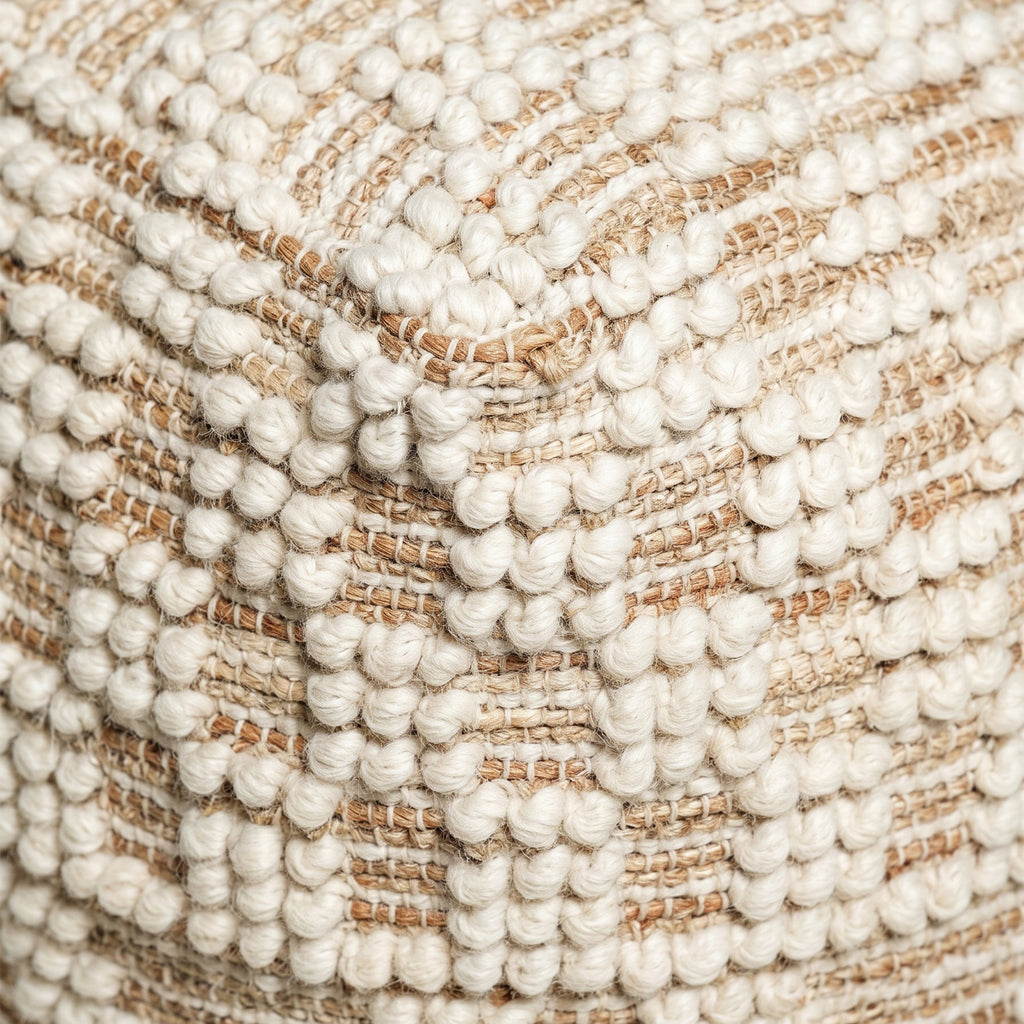 Vernon Pouf - Honey Blond / Kawaii Cream [WOOL+JUTE+COTTON]