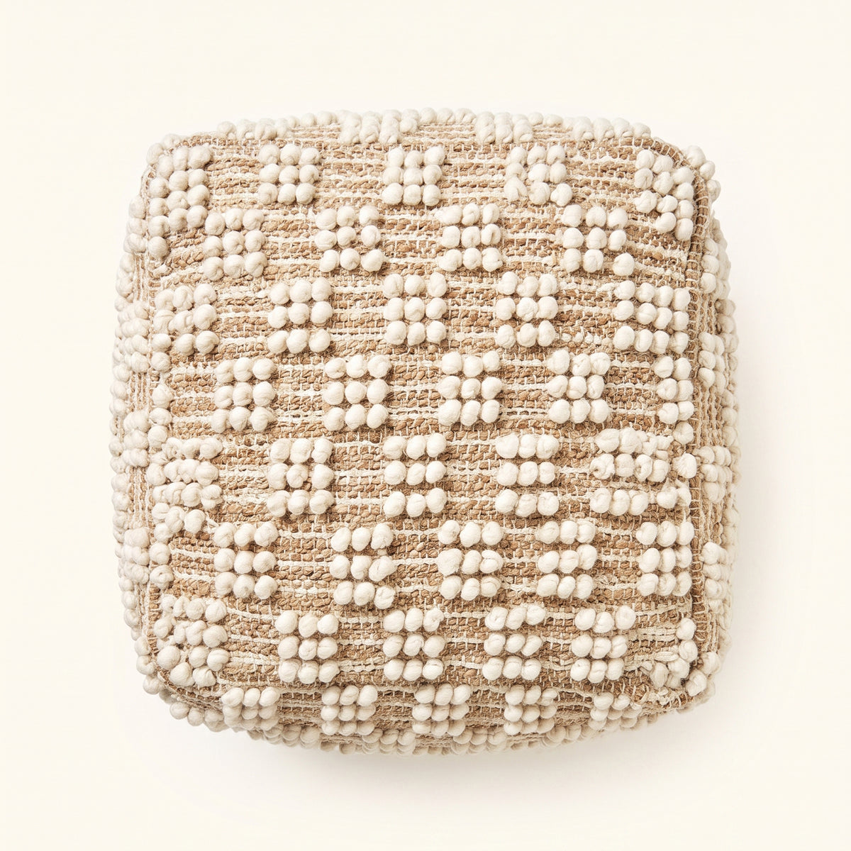 Vernon Pouf - Honey Blond / Kawaii Cream [WOOL+JUTE+COTTON]