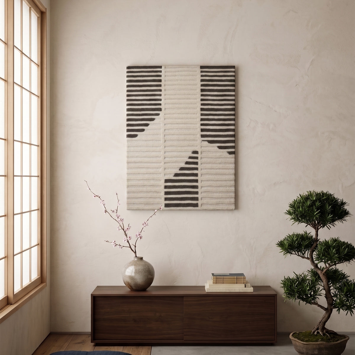Atria Wall Art - Taupe / Pearl Bush [WOOL]