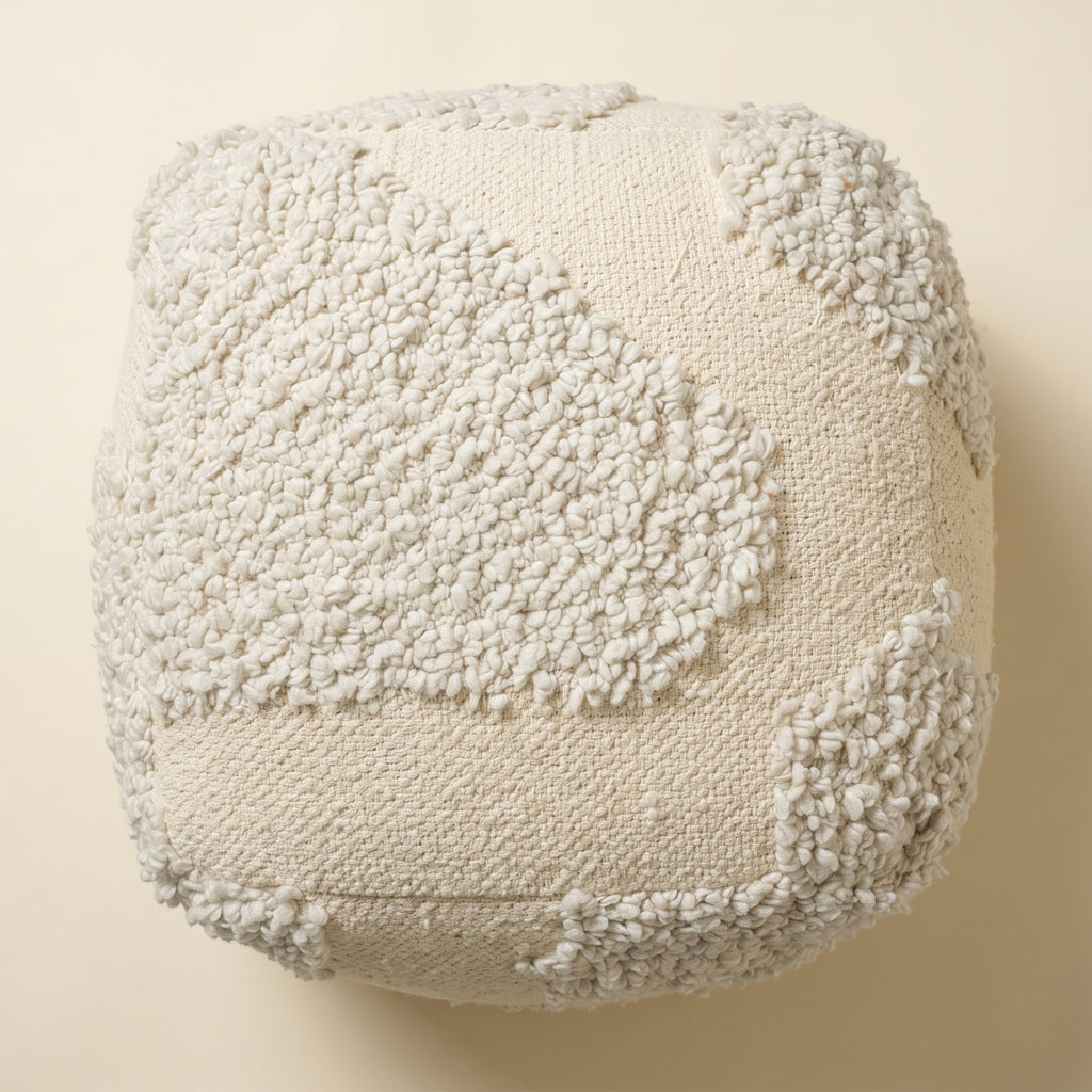 Meridian Pouf - Bone Cream / Subtle Beige [WOOL+COTTON]