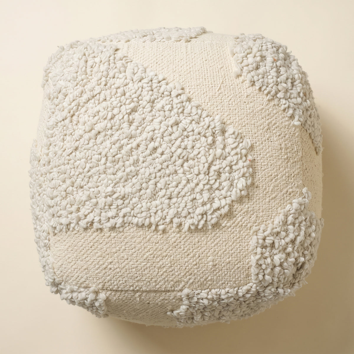 Meridian Pouf - Bone Cream / Subtle Beige [WOOL+COTTON]