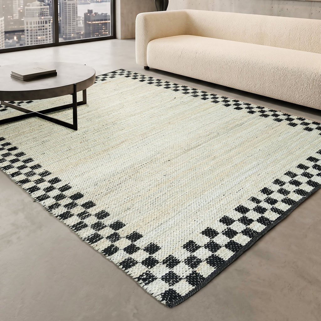 Redwood Rug (Reversible) - Dravit Grey / Eerie Black / Off White [DENIM+COTTON]