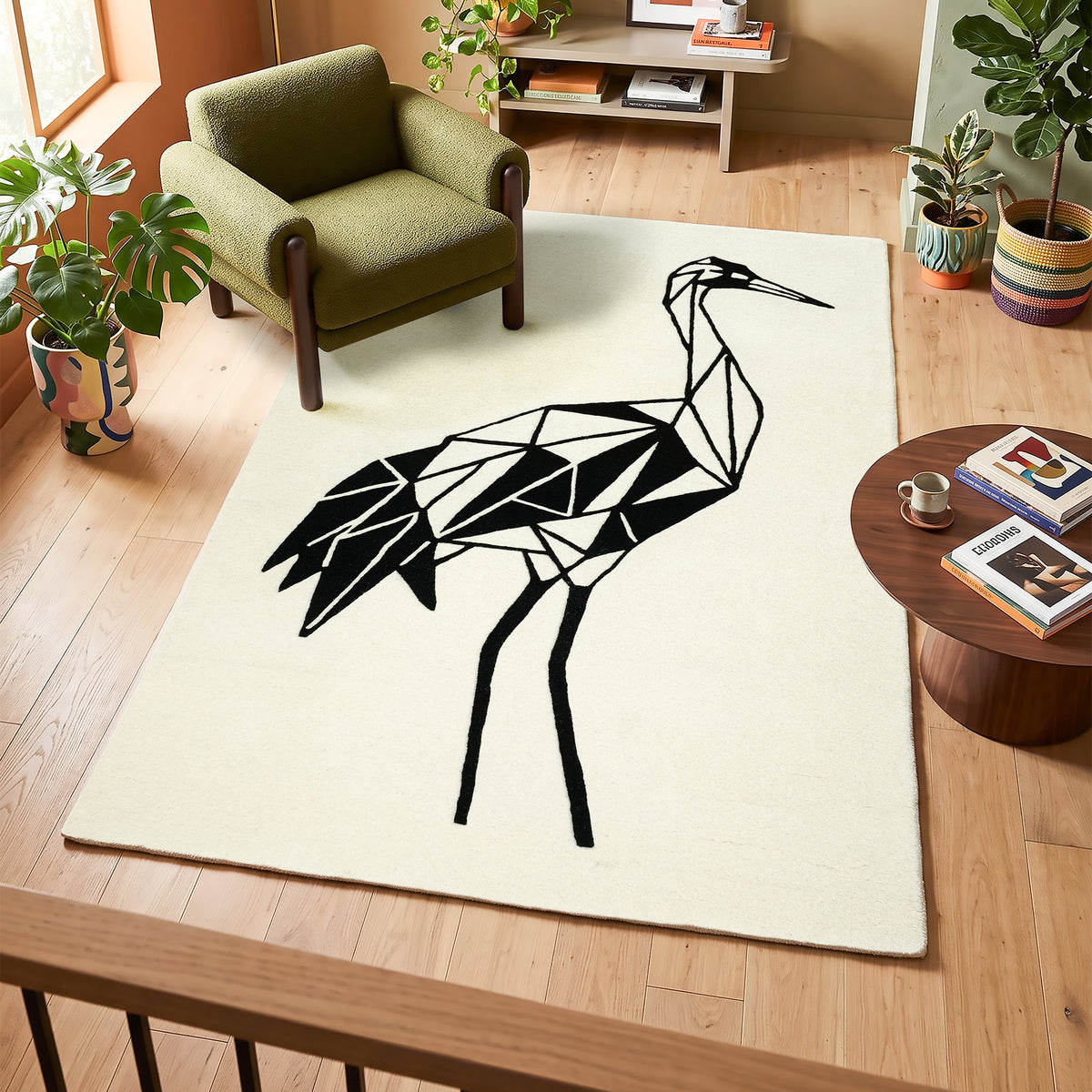 Ostriva Rug -  WoodSmoke / Pearl Bush [INDIAN BLEND WOOL]