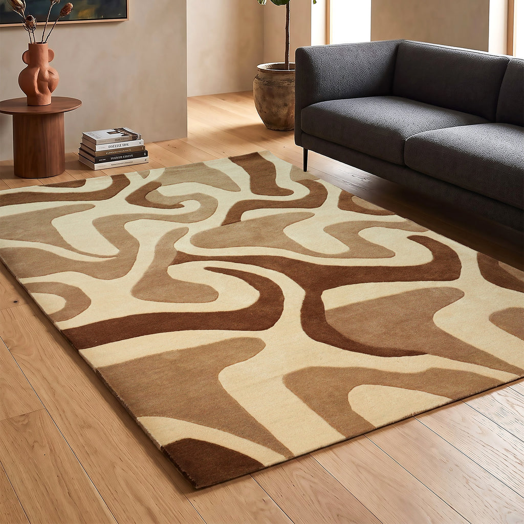 Estelle Rug - Russet / Tranquil Gold / Camel [NZ WOOL]