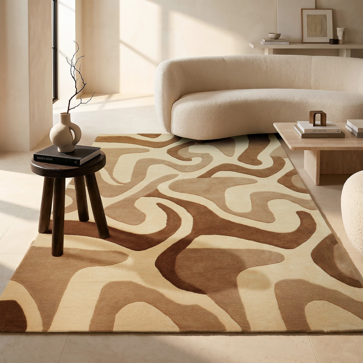 Estelle Rug - Russet / Tranquil Gold / Camel [NZ WOOL]