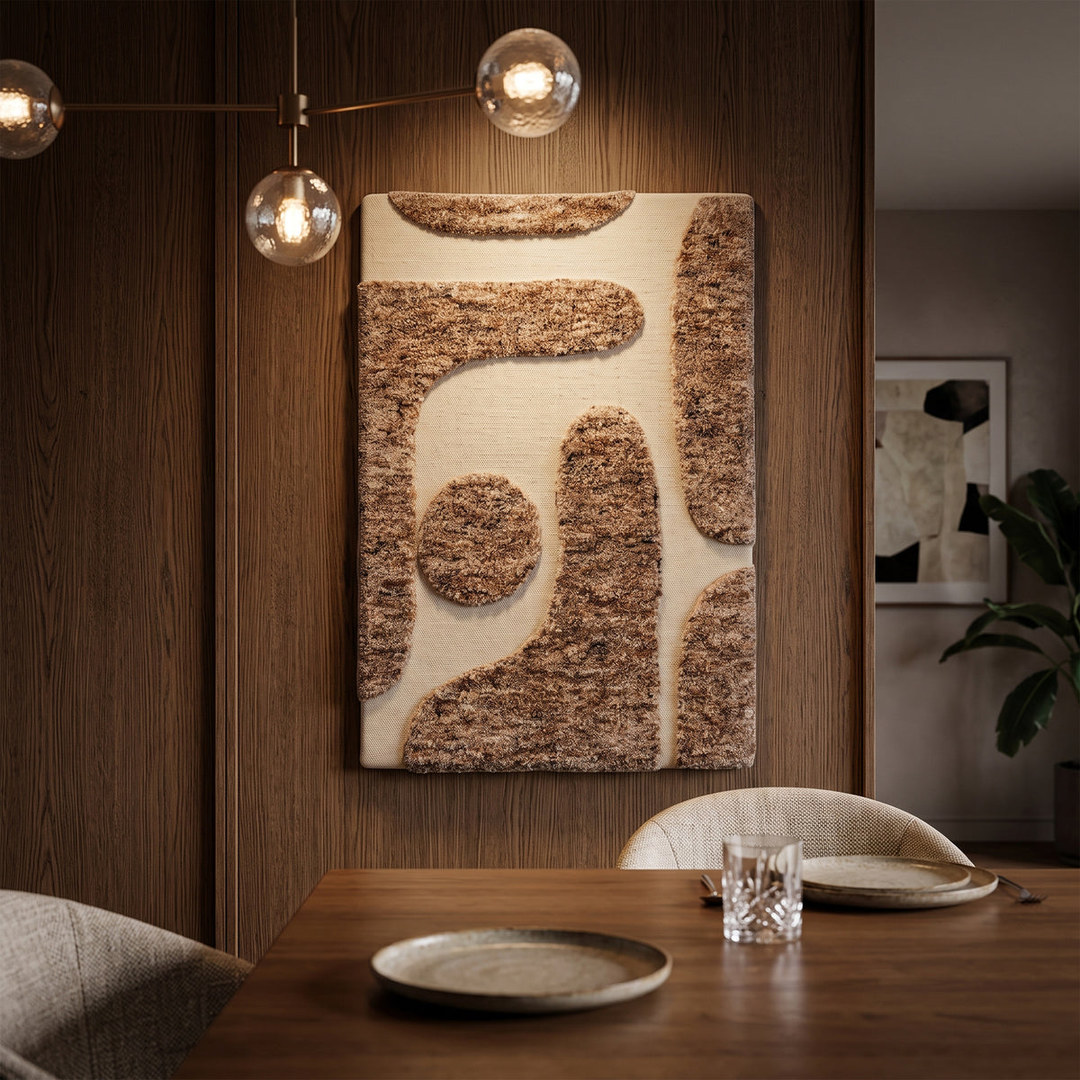 Woven Grace Wall Art - Muted Brown / Cambert [WOOL]