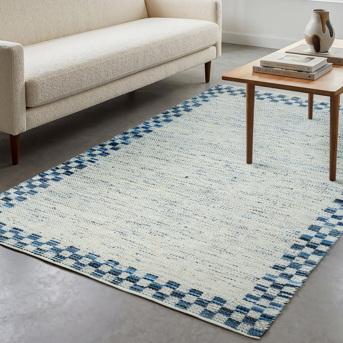 Shannon Rug (Reversible) - American Denim / Silver / Quill Gray [DENIM+COTTON]