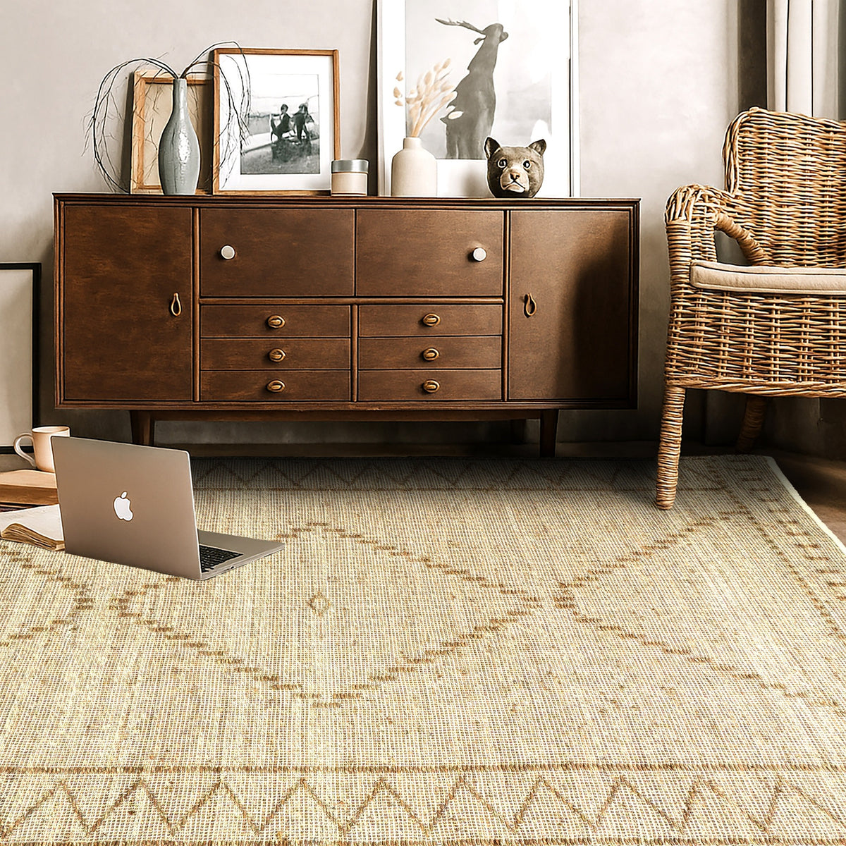 Franklin Rug - Bronze / Soft Amber / Neutral Brown [SEAGRASS BAAN]