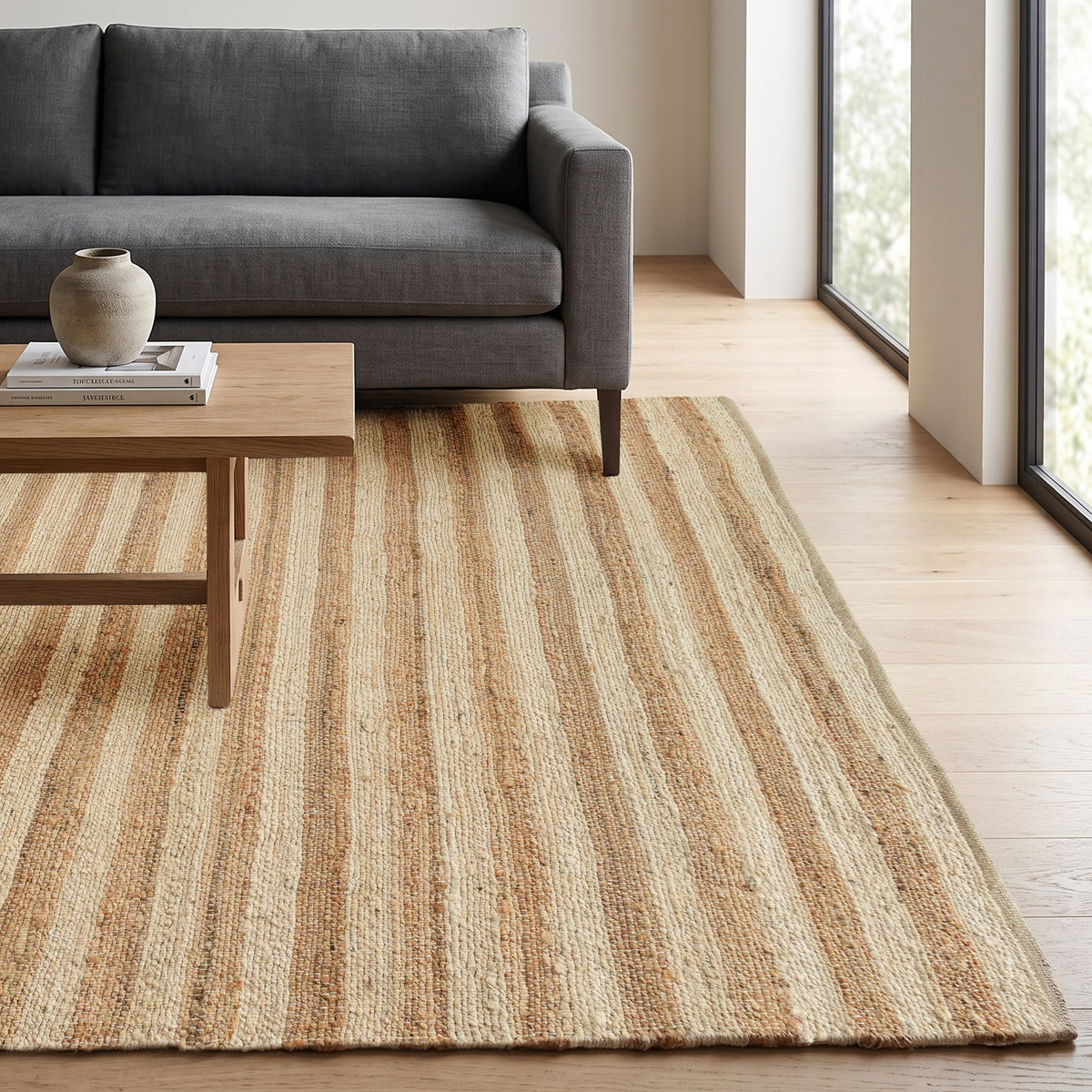 Ravello Rug  - Flagstone / Perfect Beige [JUTE+COTTON]