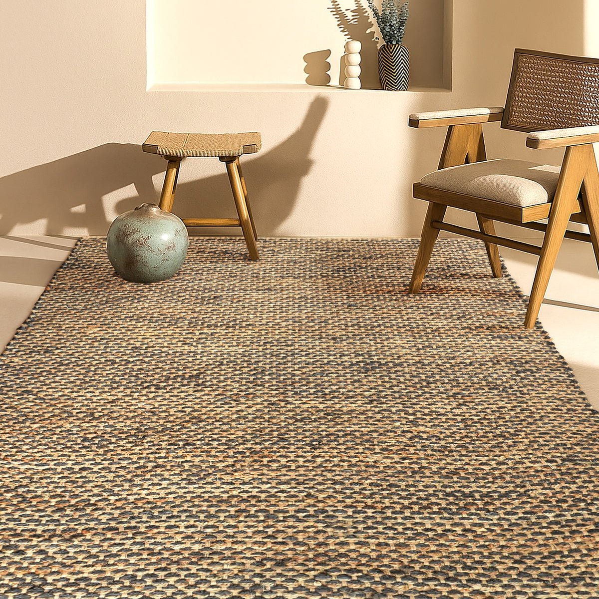 Salem Rug - Oak Brown / Dusky Tan / Charcoal [JUTE]