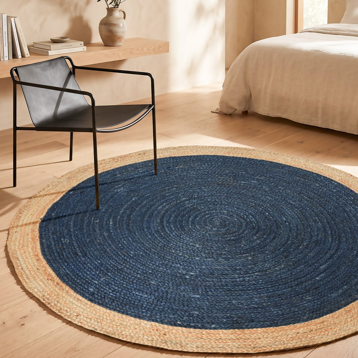Kingsley Rug - Vintage Dark Blue / Natural Wood [JUTE]