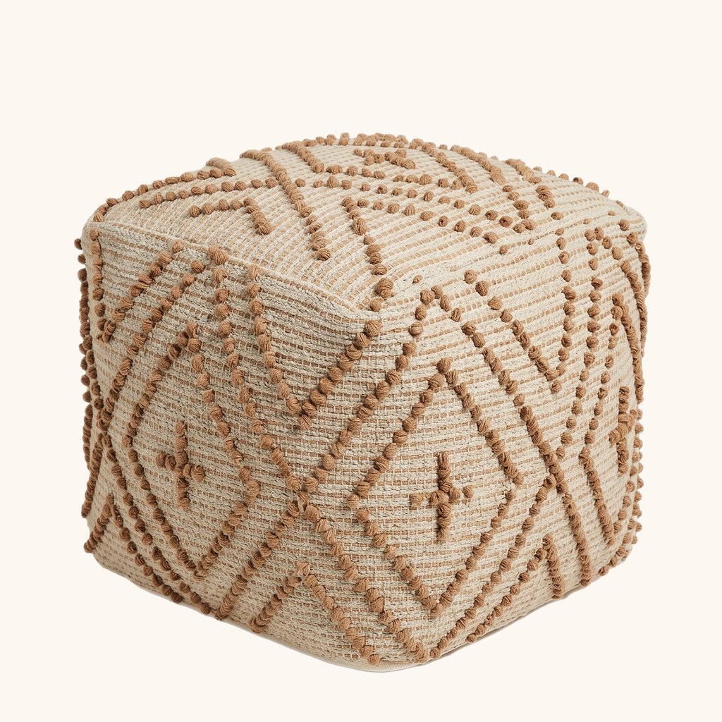 Canyon Pouf - Deer / Honey Pine / Vintage Lace [JUTE+COTTON]