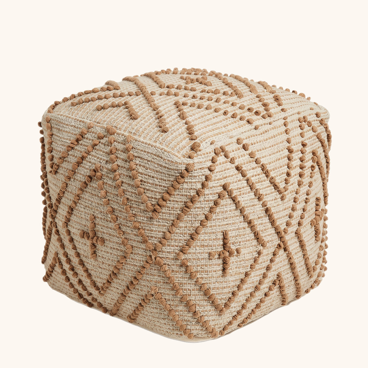 Canyon Pouf - Deer / Honey Pine / Vintage Lace [JUTE+COTTON]