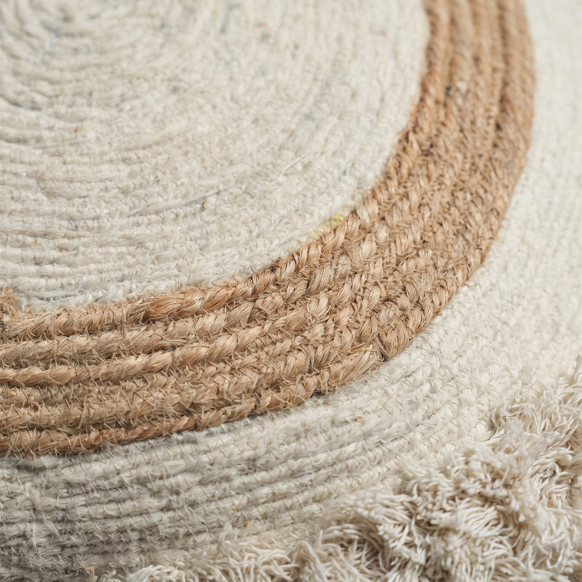 Maple Cushion - Cottage White / Charming Beige [COTTON+JUTE]