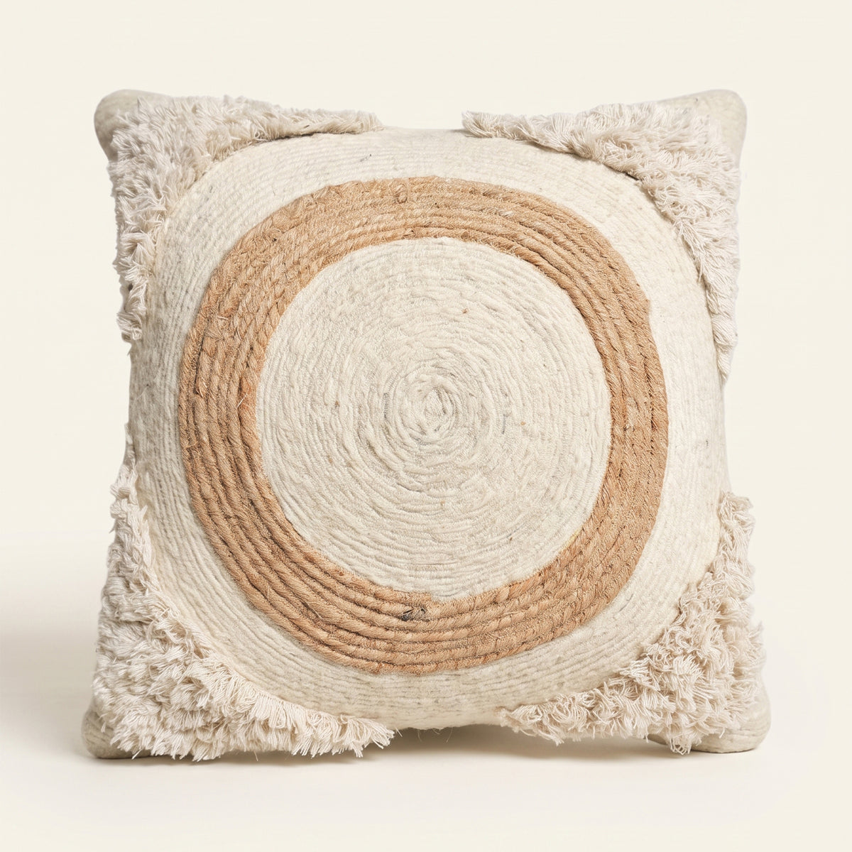 Maple Cushion - Cottage White / Charming Beige [COTTON+JUTE]