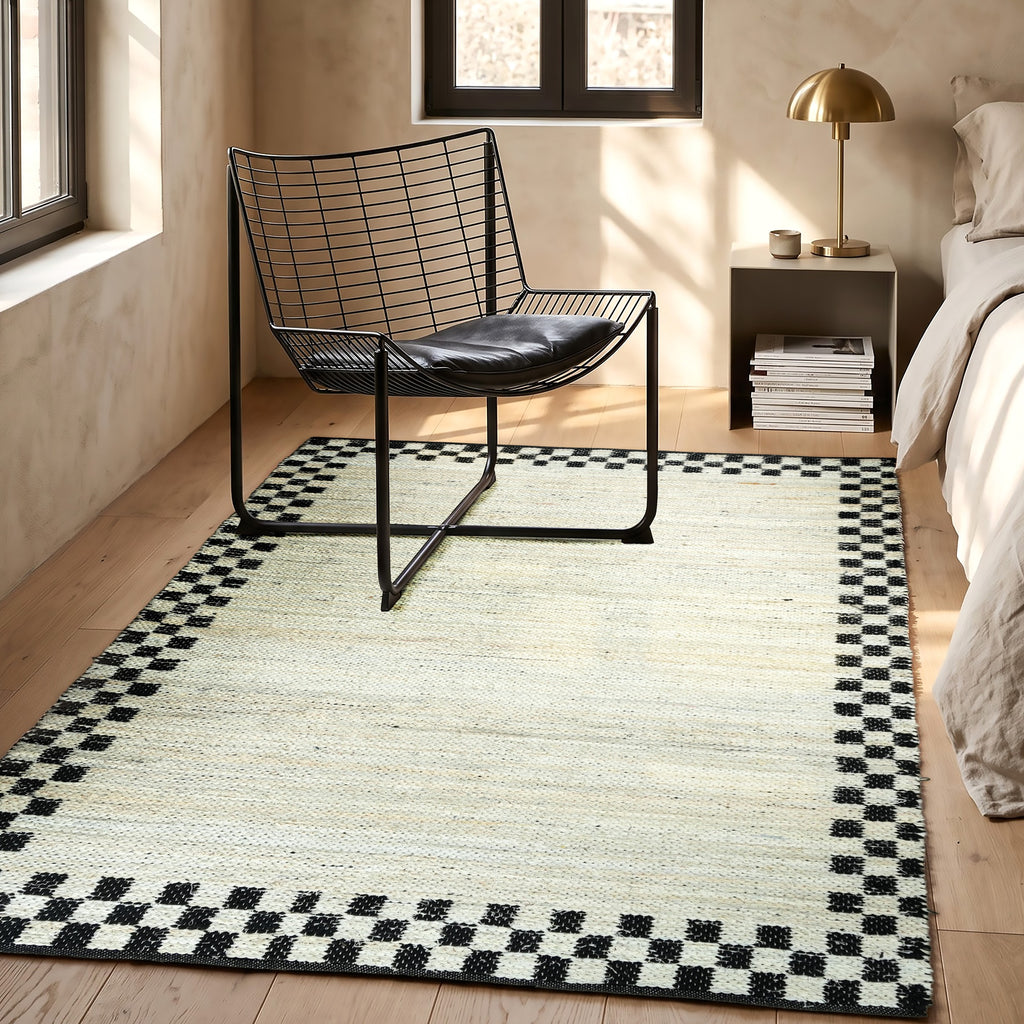 Redwood Rug (Reversible) - Dravit Grey / Eerie Black / Off White [DENIM+COTTON]