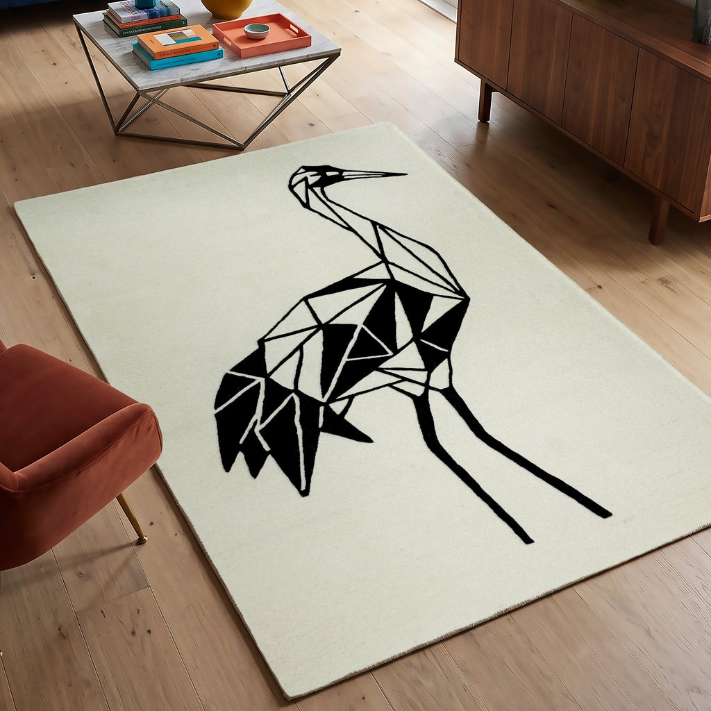 Ostriva Rug -  WoodSmoke / Pearl Bush [INDIAN BLEND WOOL]