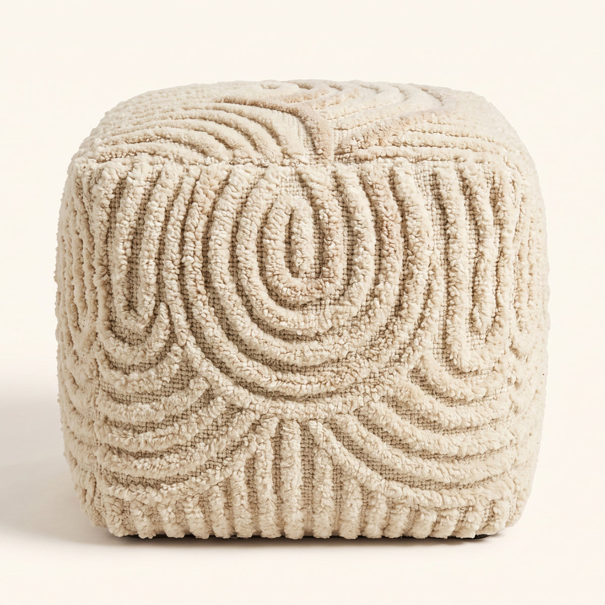 Alaska Pouf - Sombrero Tan / Smooth Cream [WOOL+COTTON]