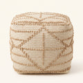 Weston Pouf - Caramel Beach / Muted Off White [JUTE+COTTON]
