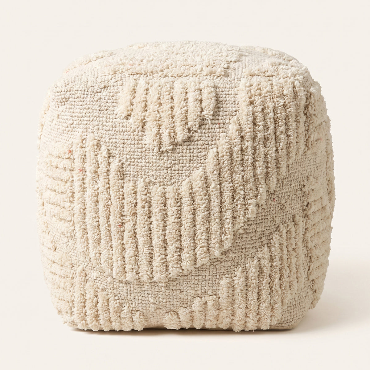Sheridan Pouf - Smooth Cream / Ivory Porcelain [WOOL+JUTE+COTTON]