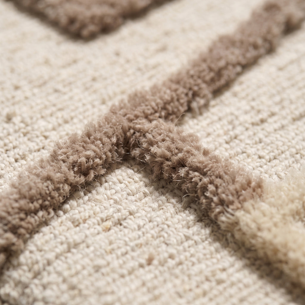 Elara Wall Art - Muted Brown / Royal Beige / Pearly Cream [WOOL]