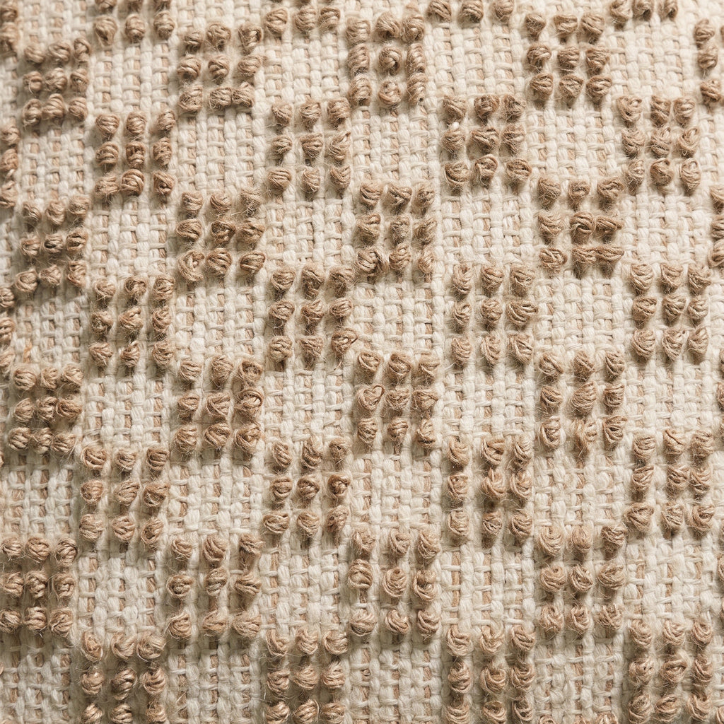 Glenwood Pouf - Prairie Brown / Off White [JUTE+WOOL+COTTON]