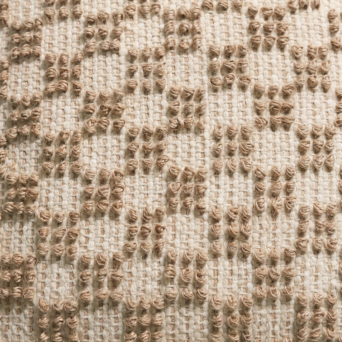 Glenwood Pouf - Prairie Brown / Off White [JUTE+WOOL+COTTON]