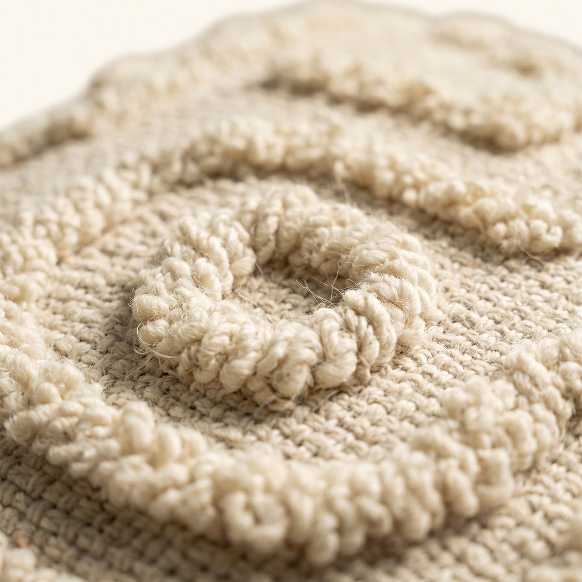 Palmer Pouf - Dusky Tan / Vintage Lace [WOOL+COTTON]