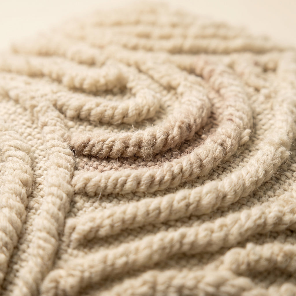 Alaska Pouf - Sombrero Tan / Smooth Cream [WOOL+COTTON]