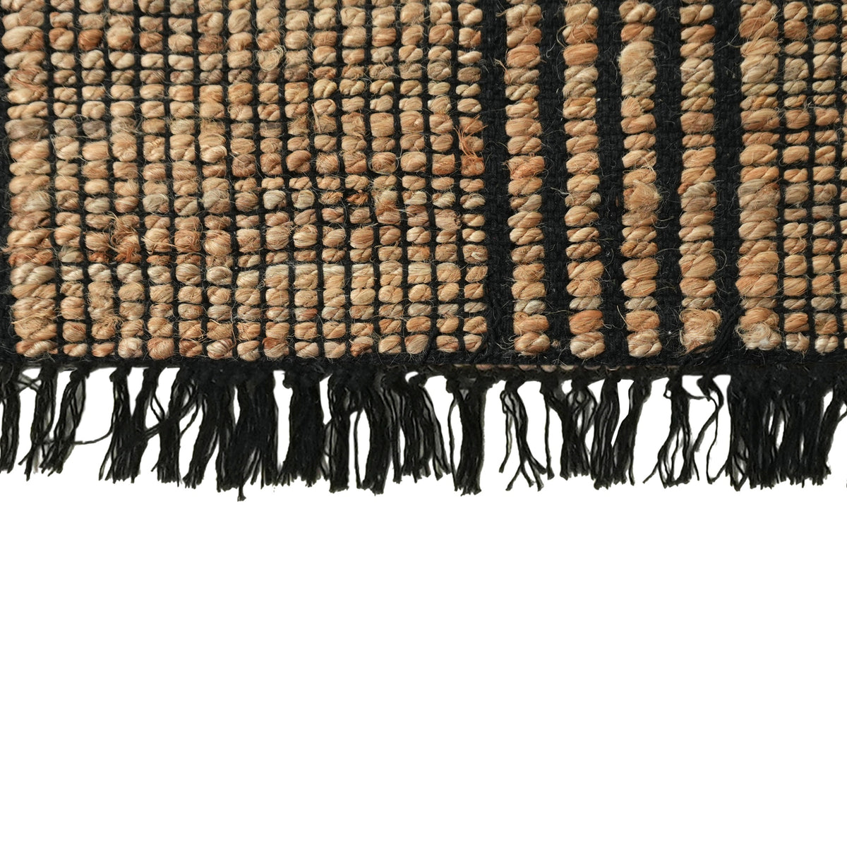 Carrara Rug - Eerie Black / Basic Beige [JUTE + COTTON]